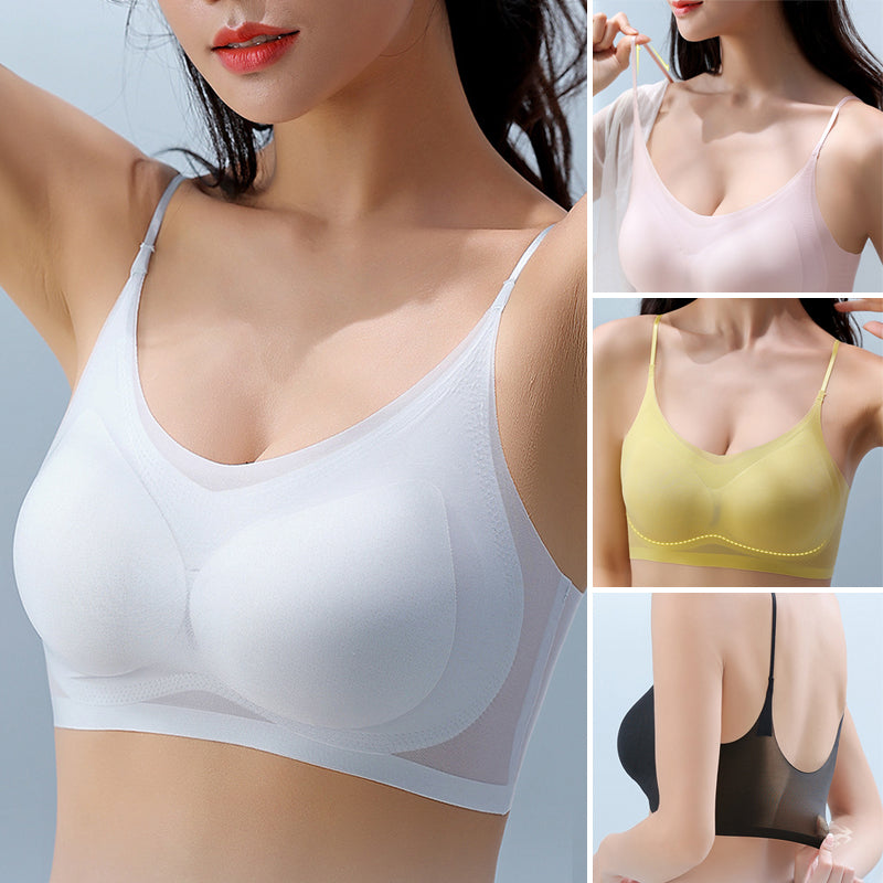Sommer sømløs Ultra-Tynn Plus Size Ice Silk Comfort BH