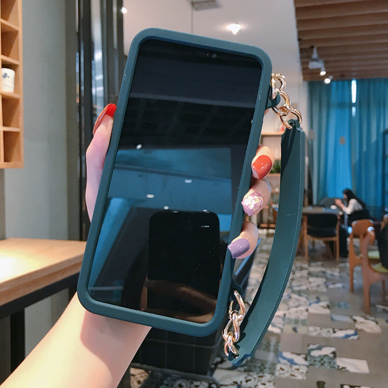 Håndveske telefonveske med mykt silikonkjede