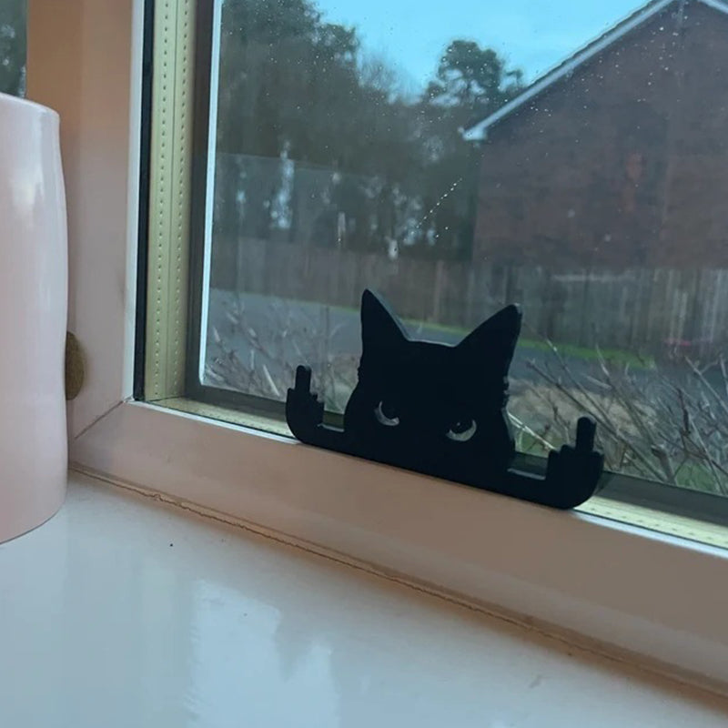 Rude Cat langfinger prank