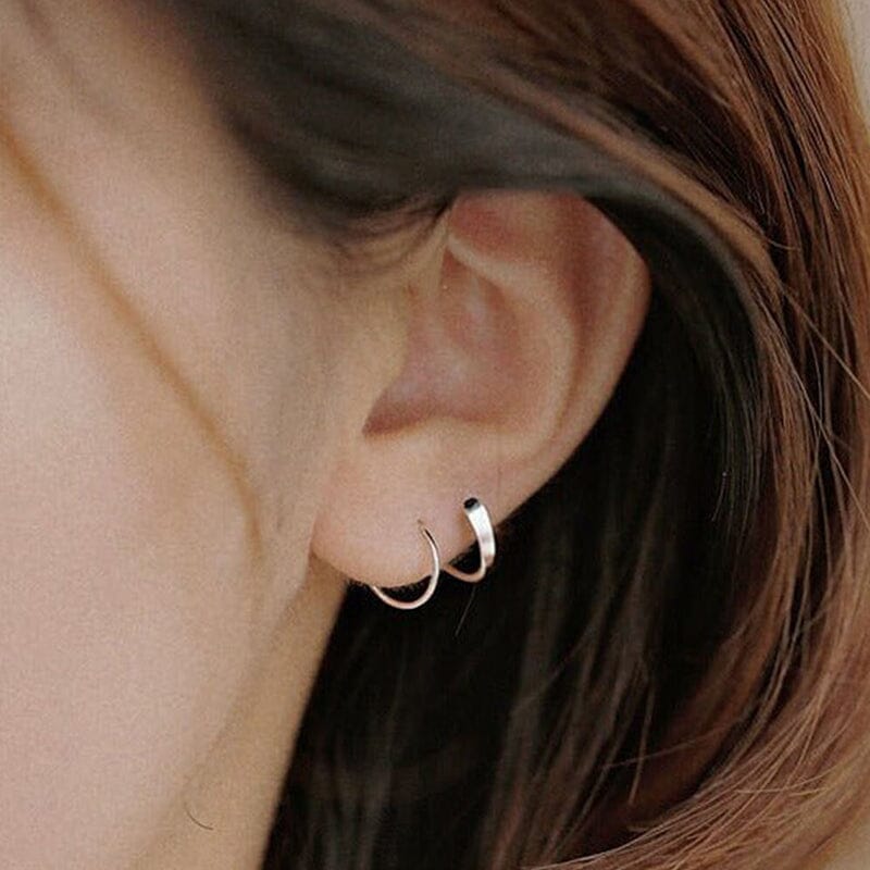 Spiral Hoop Twist øredobber