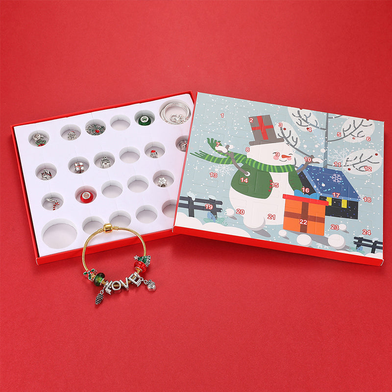 24-dages nedtællingskalender - gør-det-selv julekalenderarmbåndsæt