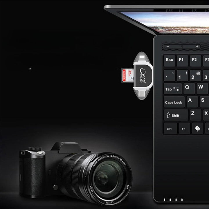 Multi-port 4-i-1 universal SD TF-kortlæser med flere porte