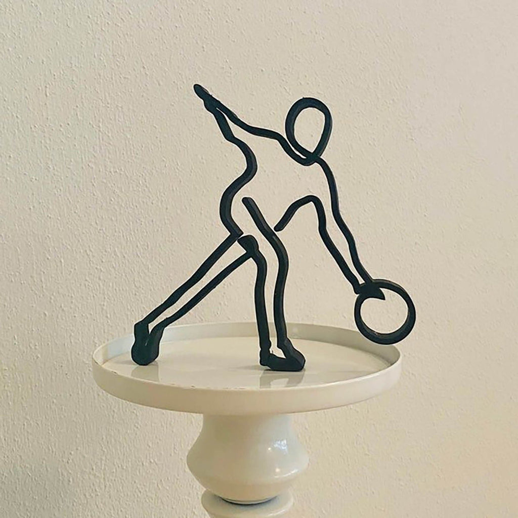 Minimalistisk ornament Idrettsutøver metallstatue