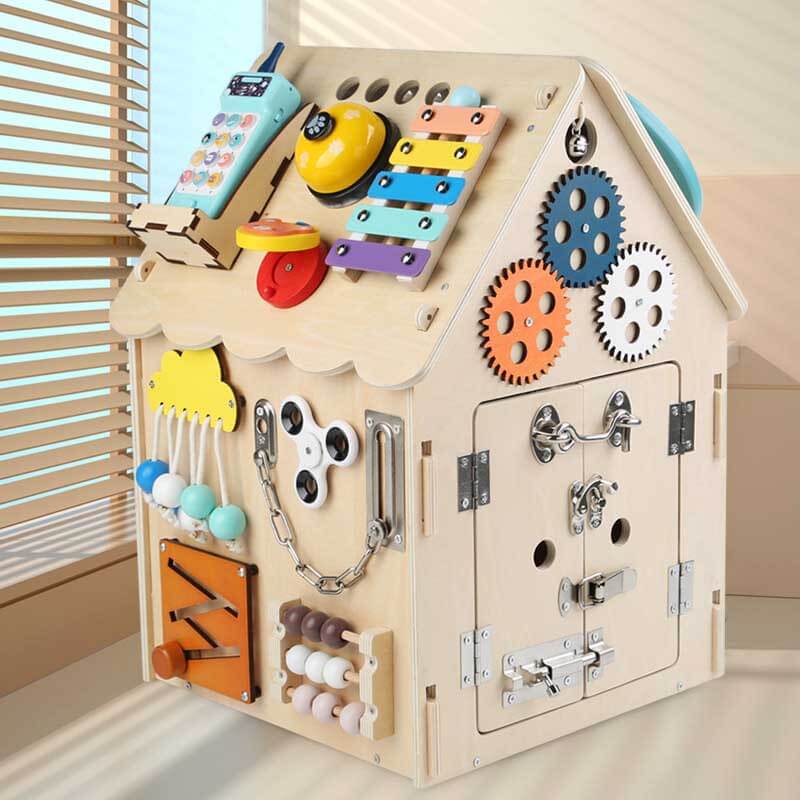Kletshuts™ BusyHouse: Multifunksjonell Montessori Tre Opptatt Hus