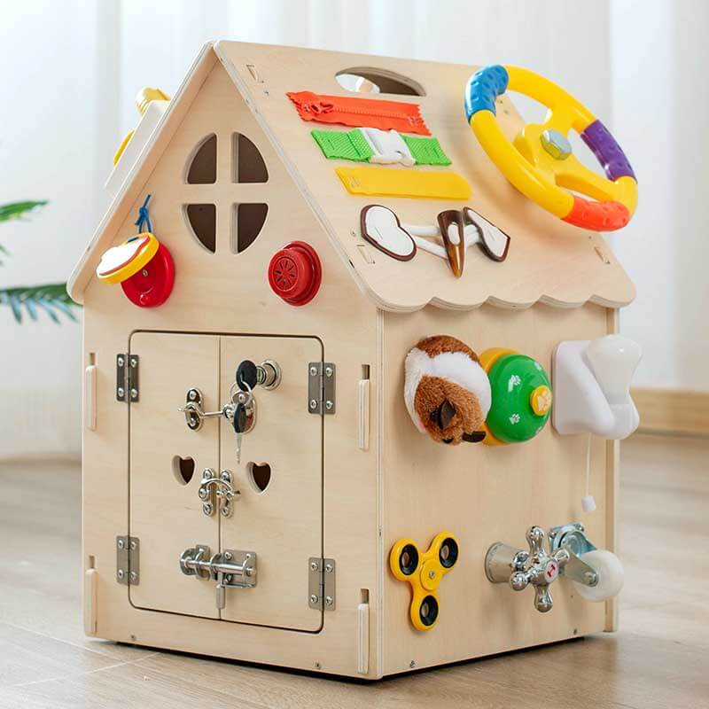Kletshuts™ BusyHouse: Multifunksjonell Montessori Tre Opptatt Hus
