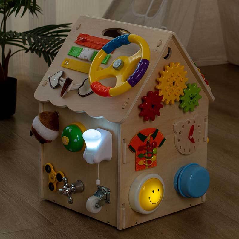 Kletshuts™ BusyHouse: Multifunksjonell Montessori Tre Opptatt Hus