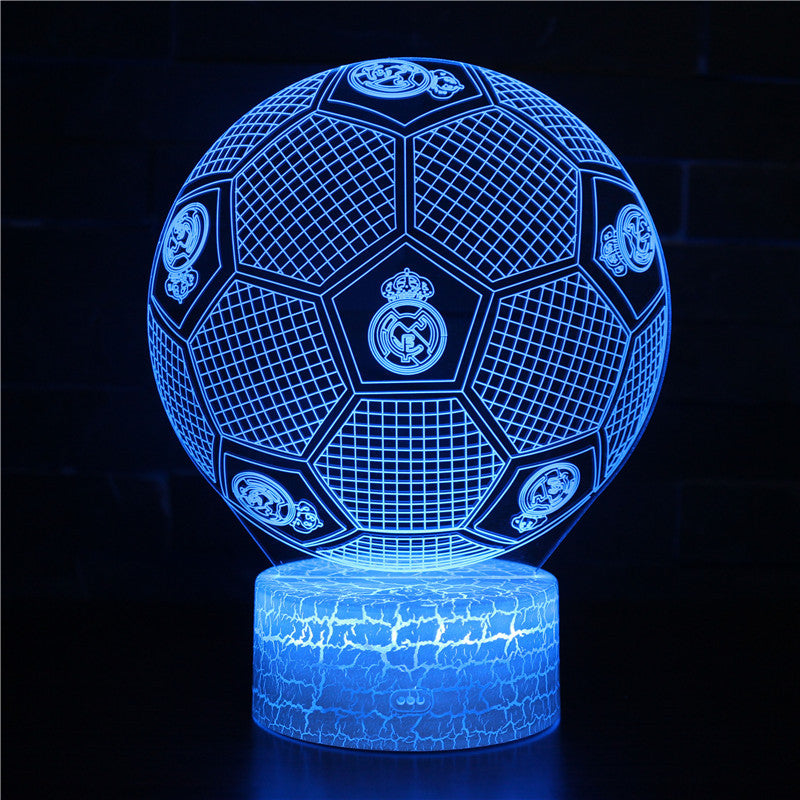 Fotball 3D Illusjon LED-Lampe - Nattlampe - Club