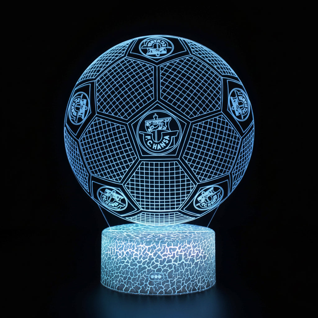 Fotball 3D Illusjon LED-Lampe - Nattlampe - Club
