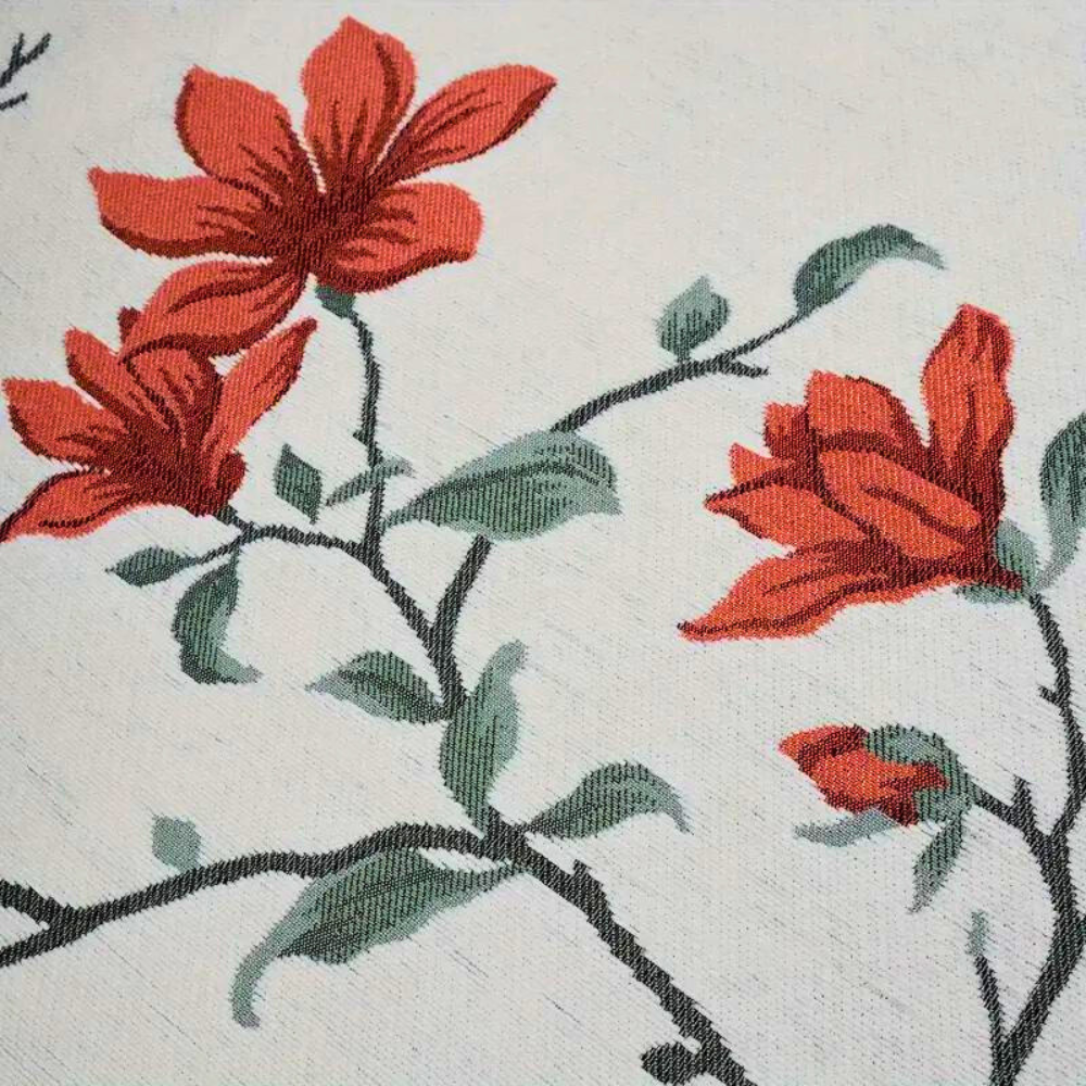 Vintage sofatrekk i blomstret chenille
