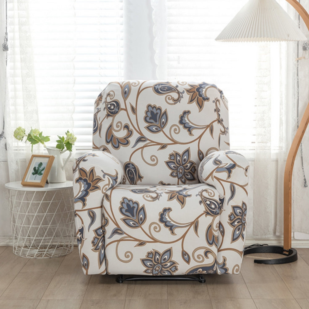 Blomstret trekk til reclinerstol