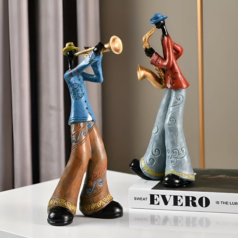 Resinfigur av jazzband