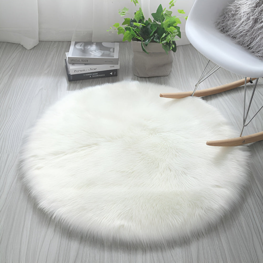 Rundt skysoft plysjteppe – Snow