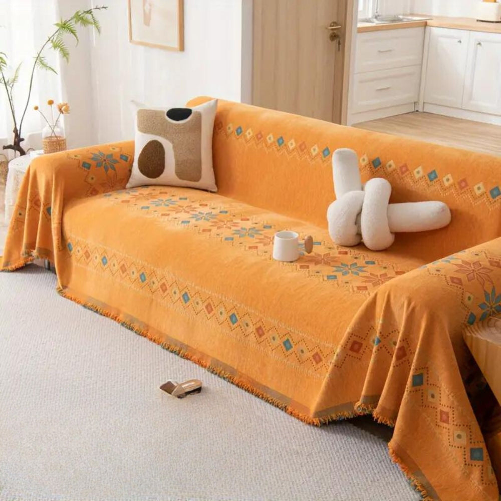 Stilrent boho-sofatrekk