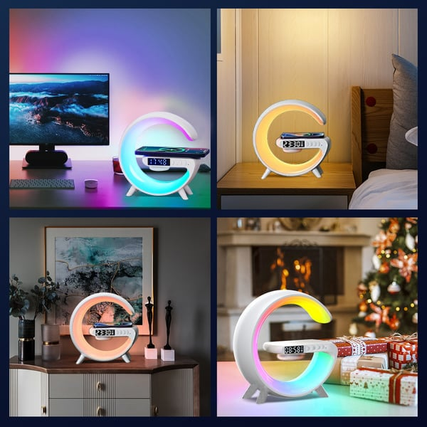 GlowTunes Smart Lamp - Multifunksjonell Bluetooth - høyttaler - NordHjem