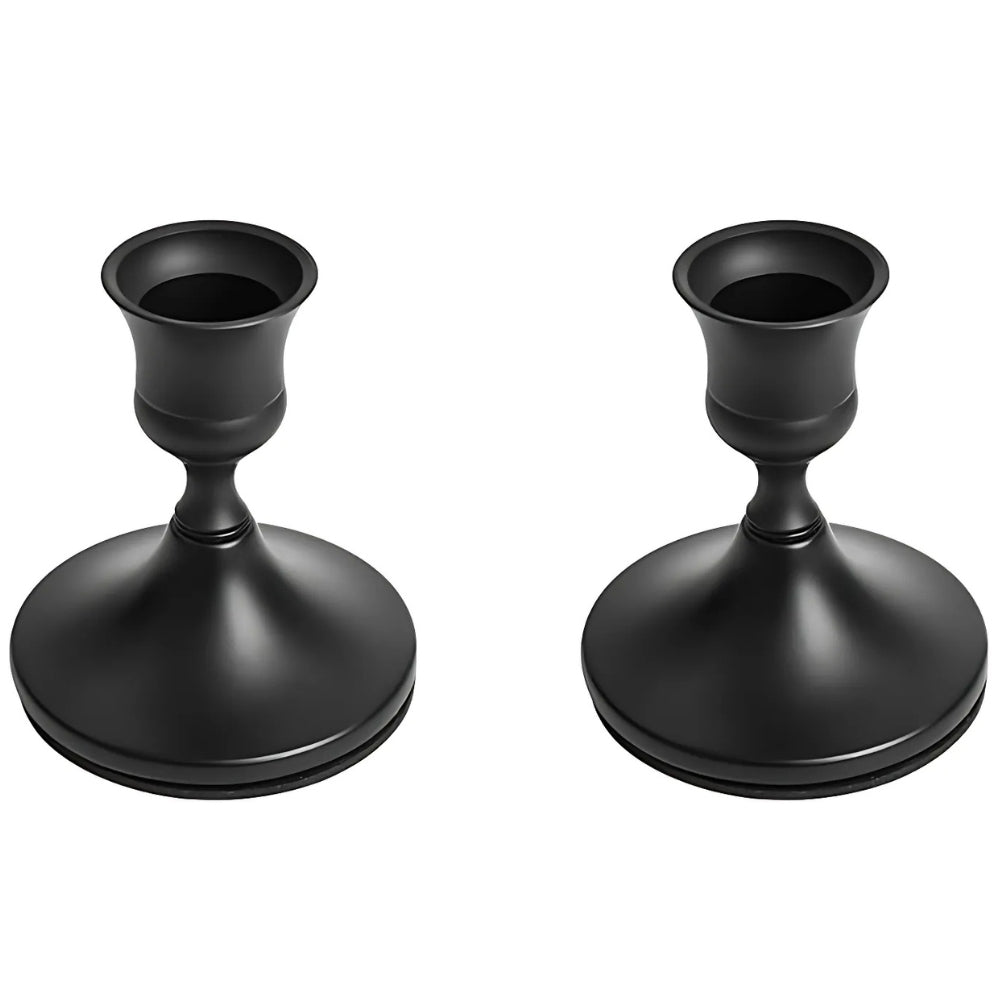 Skinnende vintage lysestaker | Sett med 2