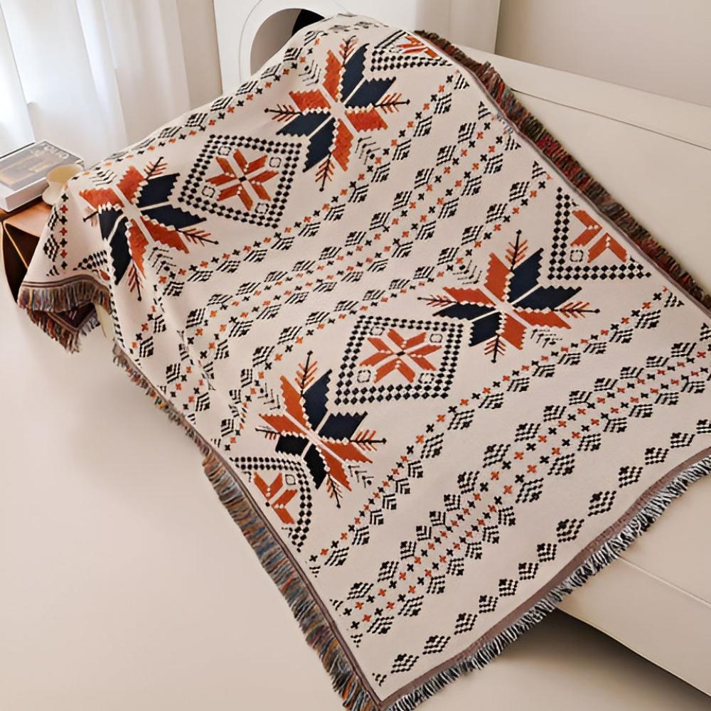 Piknikmatte med marokkansk boho-mønster