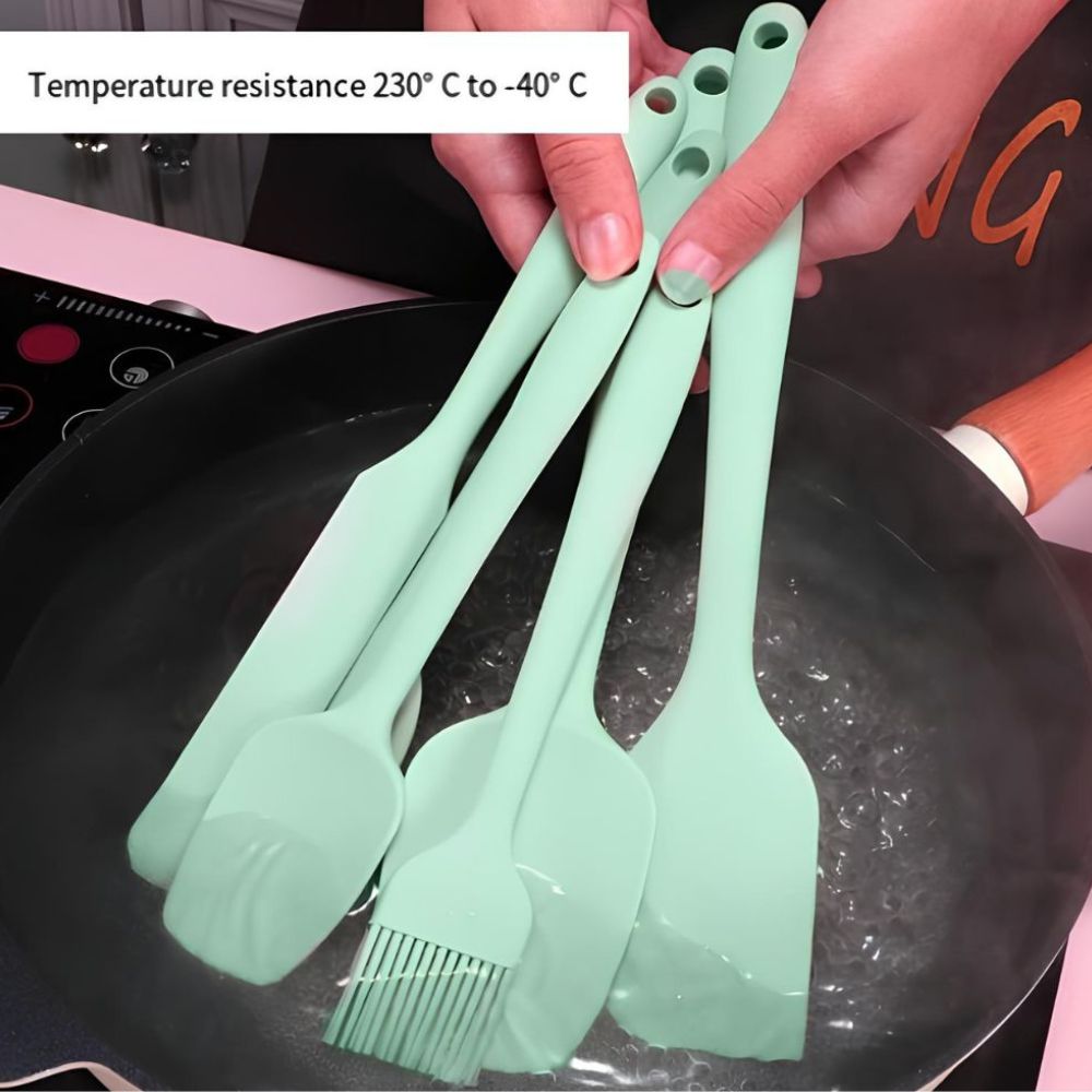 Fleksible slikkepotter i silikon | Sett med 6