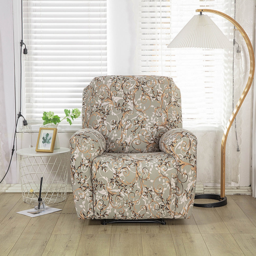 Blomstret trekk til reclinerstol