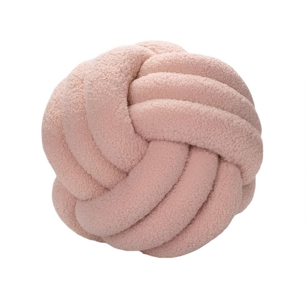 Knyttet pute i bouclé