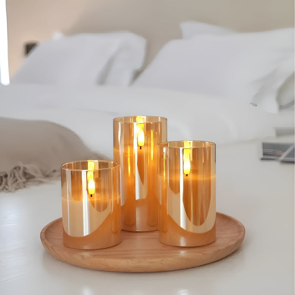 Eteriske 3D-lys uten flamme | Sett med 3