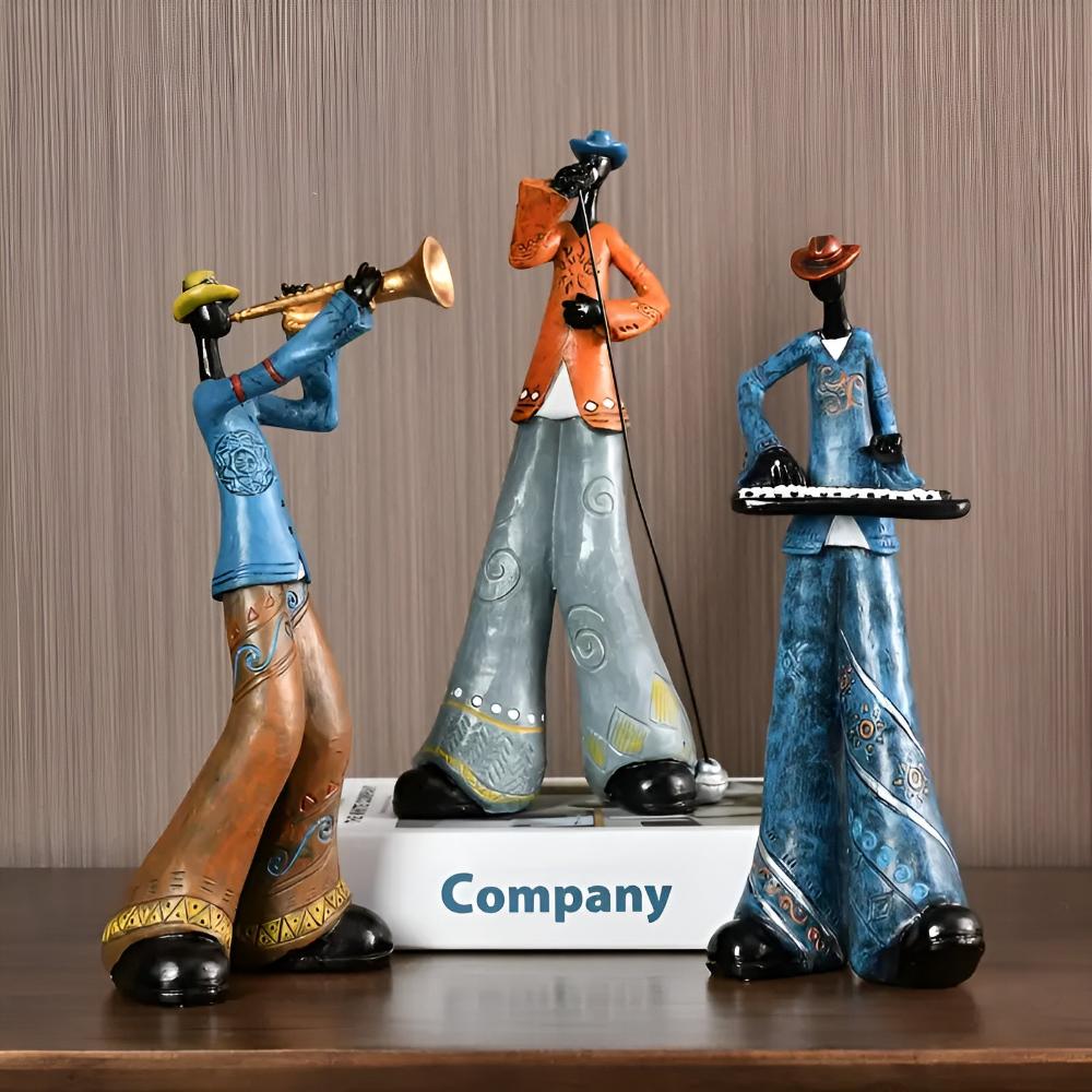 Resinfigur av jazzband