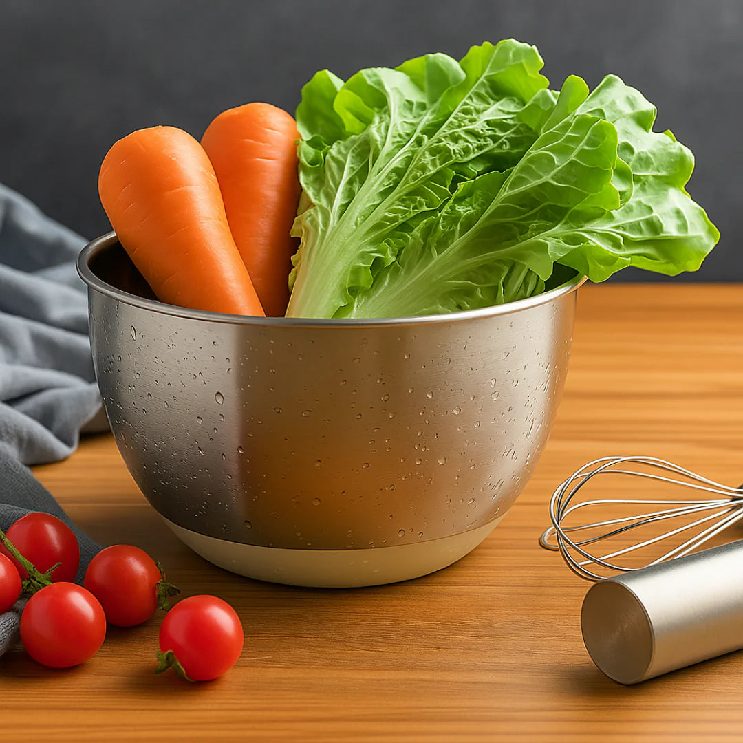 Nordhjem™ bollesæt i rustfrit stål med rivejern