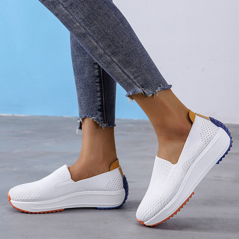 Slip-on flystrikk sko for kvinner