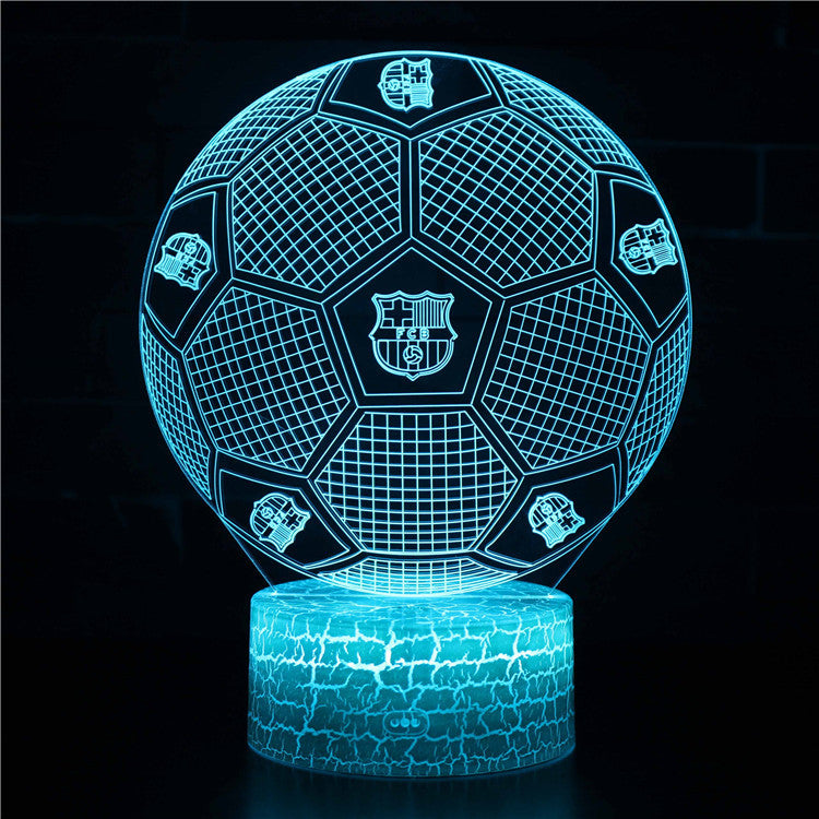 Fotball 3D Illusjon LED-Lampe - Nattlampe - Club