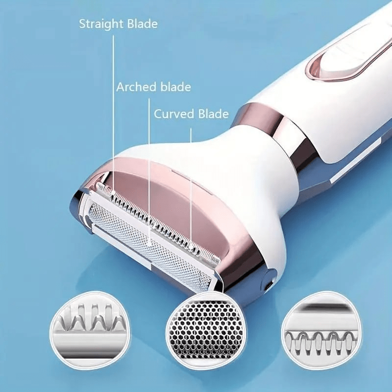 4 - i - 1 Elektrisk Bikini Trimmer & Barbermaskin for Kvinner – Glatt, Smertefri & Sikker Hårfjerning - NordHjem