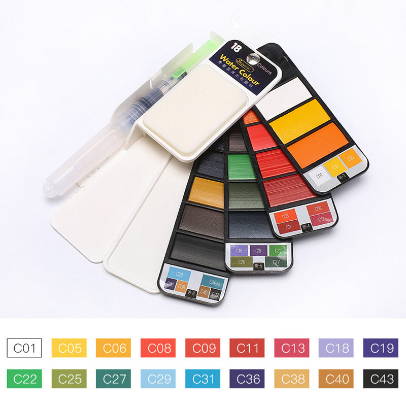 Solid Gouache Pigment Palette - la kreativiteten tale!