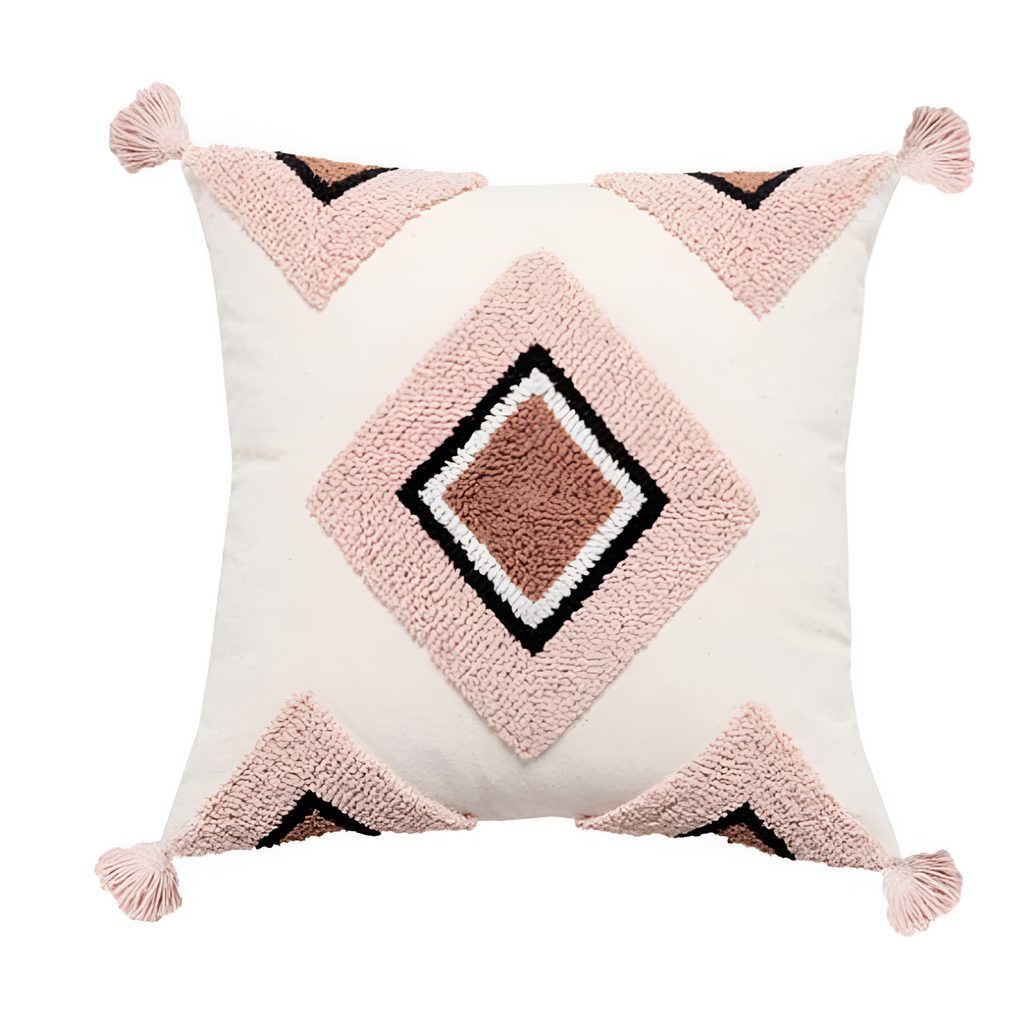 Tuftet brodert boho-putetrekk