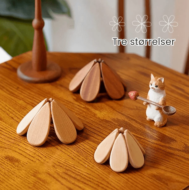 CoasterCraft: Valnøtttre Coasters – Elegant Beskyttelse for Alle Overflater - NordHjem