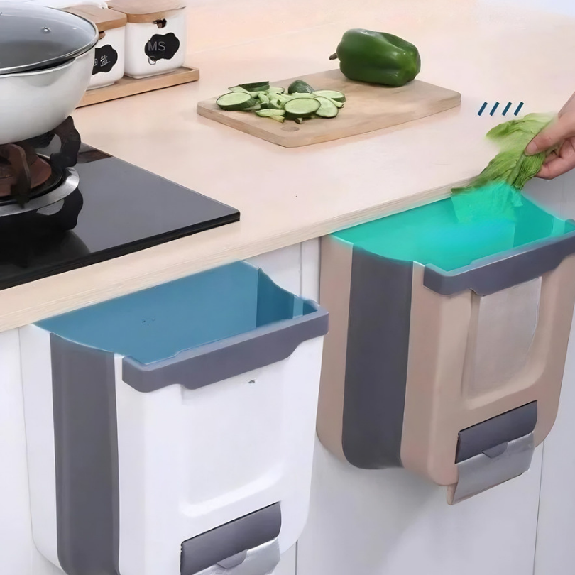 Globetrek° TrashHolder: Rom Lagrer Henger Og Sammenleggbar Kjøkken Søppel Holder