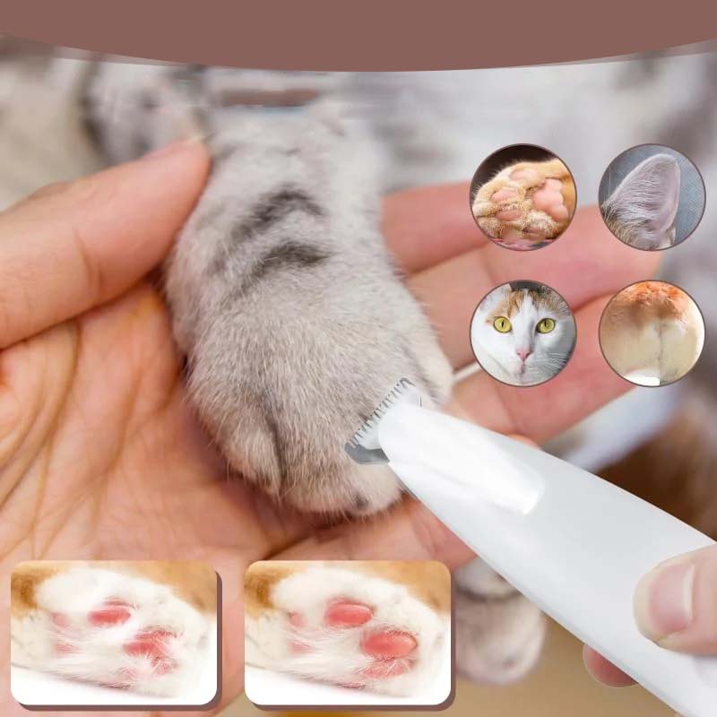 DogCatFri™  PetTrimmer: Kjæledyr Hår Trimmer Med LED-Lys