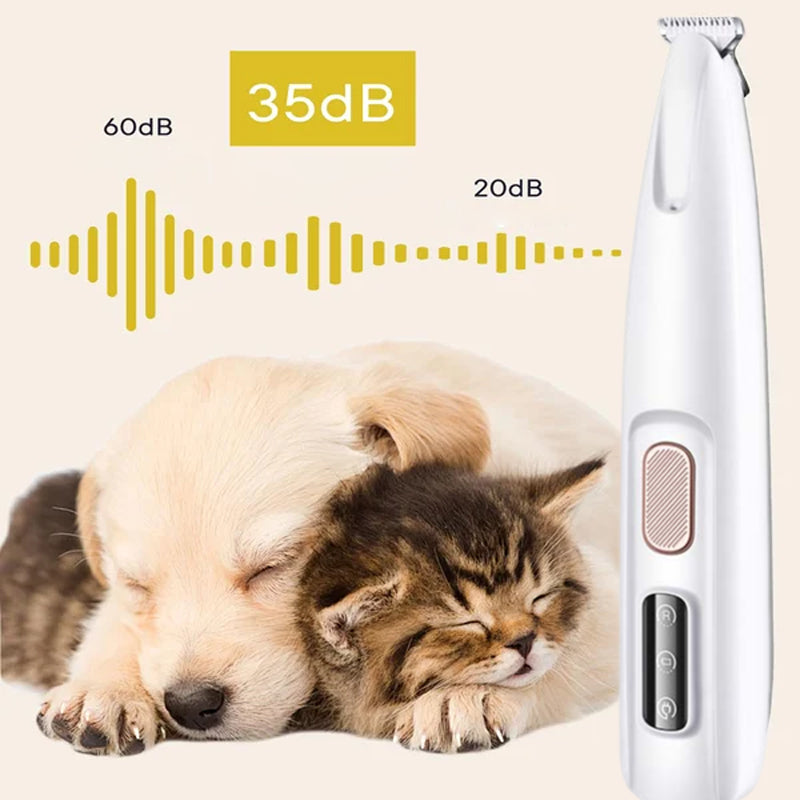 DogCatFri™  PetTrimmer: Kjæledyr Hår Trimmer Med LED-Lys