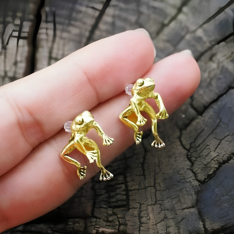 Jewelance™ FrogEarrings 1+1 GRATIS: Søte Temperament Frosk Stud Øredobber