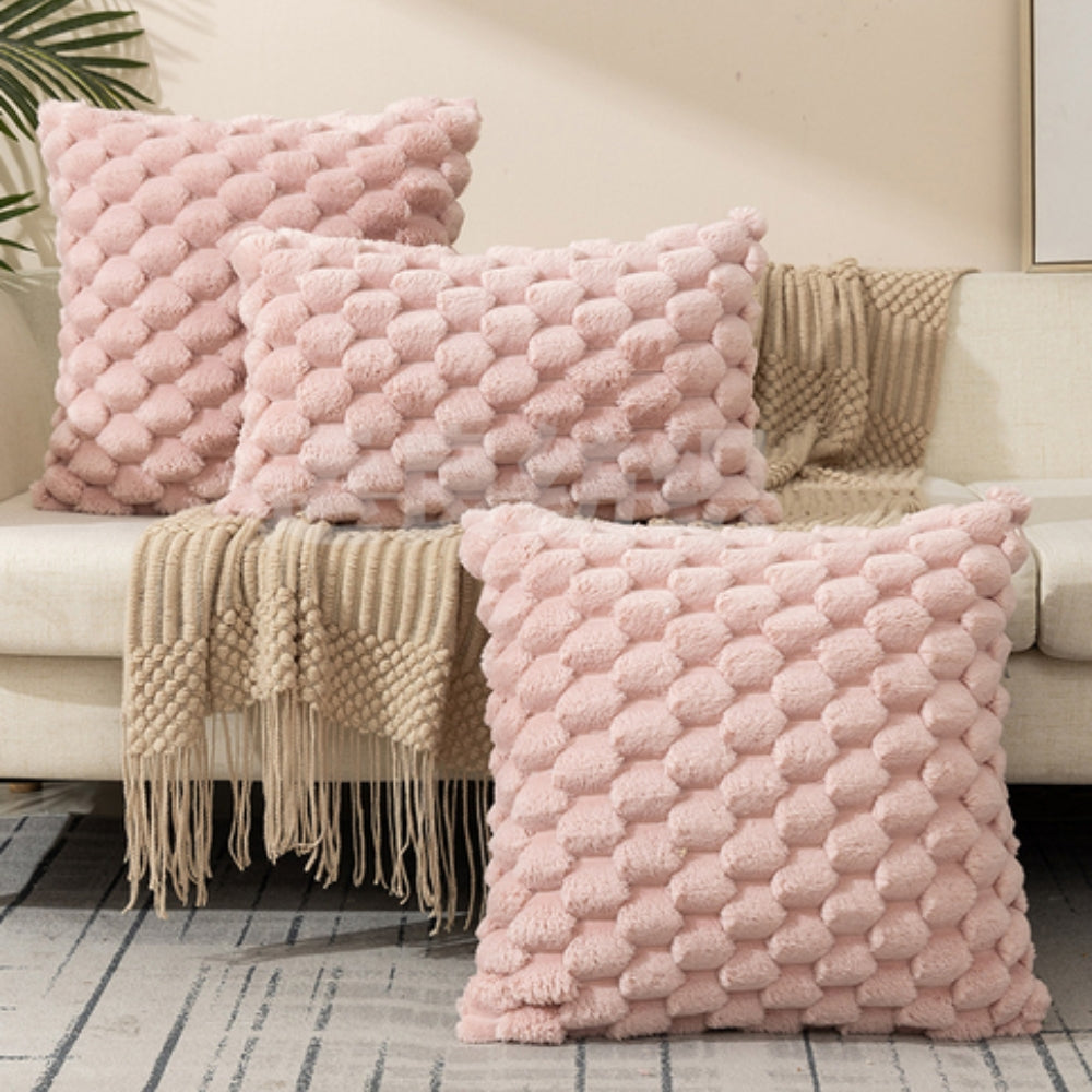 Putetrekk i myk marshmallow-plysj – Rosa