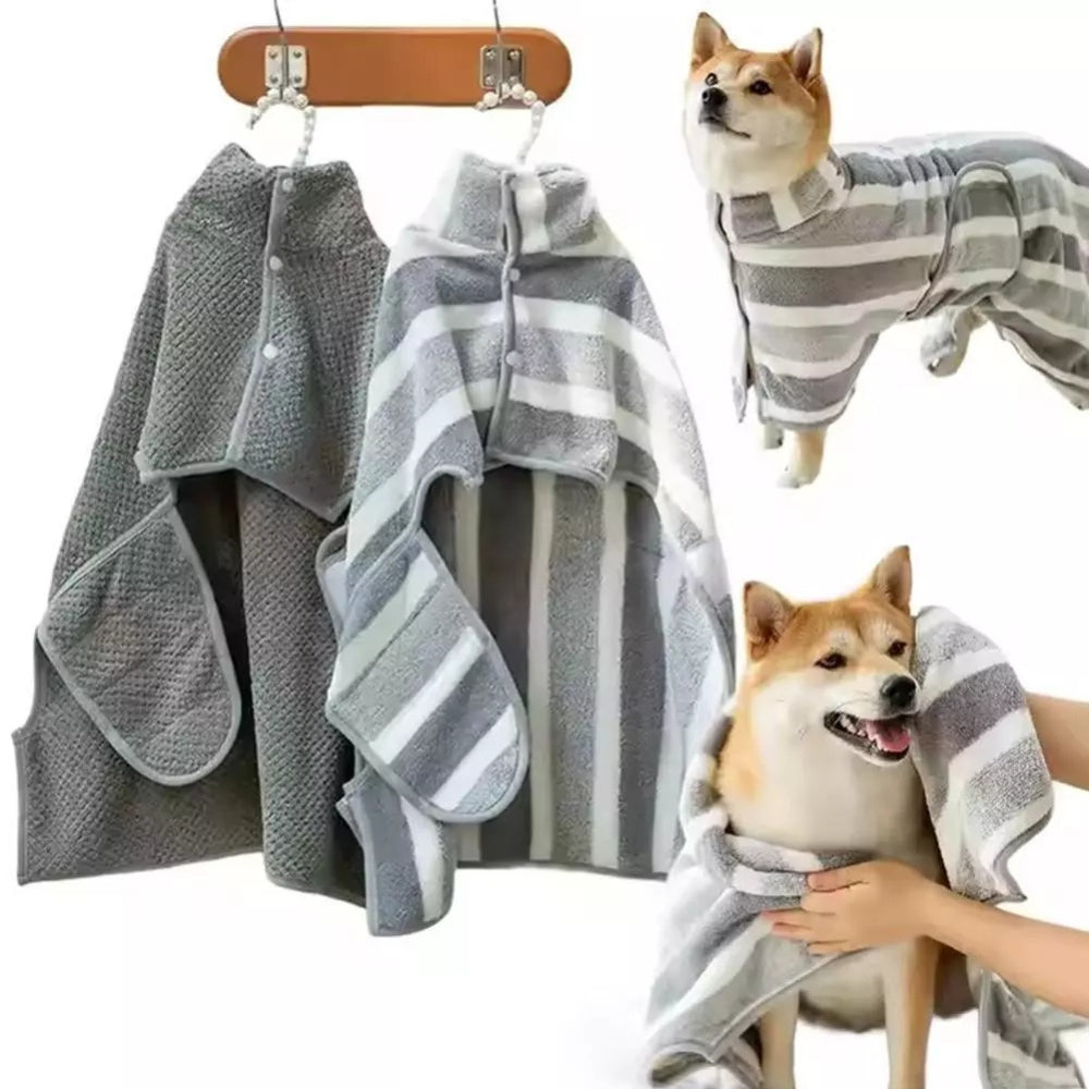 Skånsom tørkekåpe til hunden