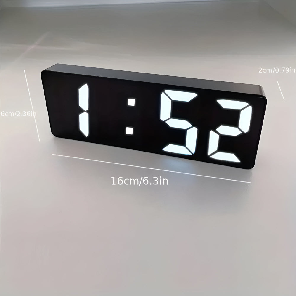 Digital LED-vekkerklokke med speil