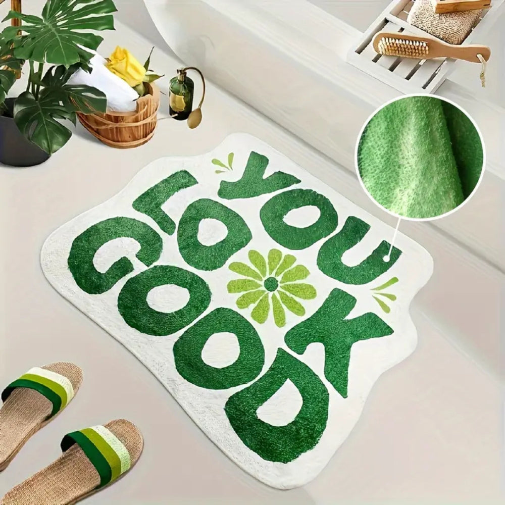 Badematte med teksten «You Look Good» – 16"x 24"