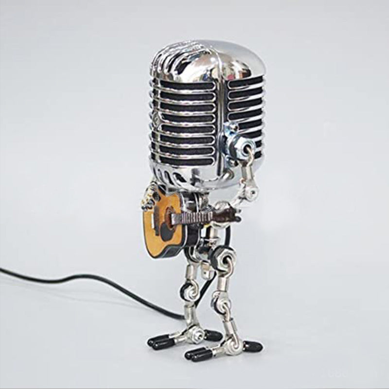 Vintage Design Mikrofon Robot Dekorasjon