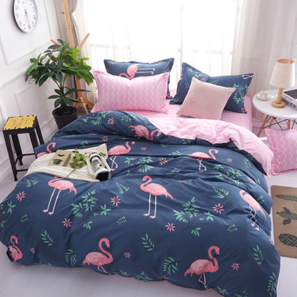 Flamingo Oasis | Dynetrekksett i 3 deler – Twin(55"x83")
