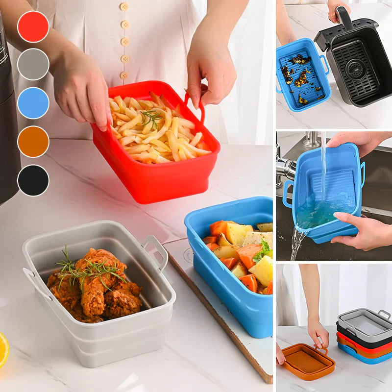 Sammenleggbar Air Fryer bakebrett i silikon