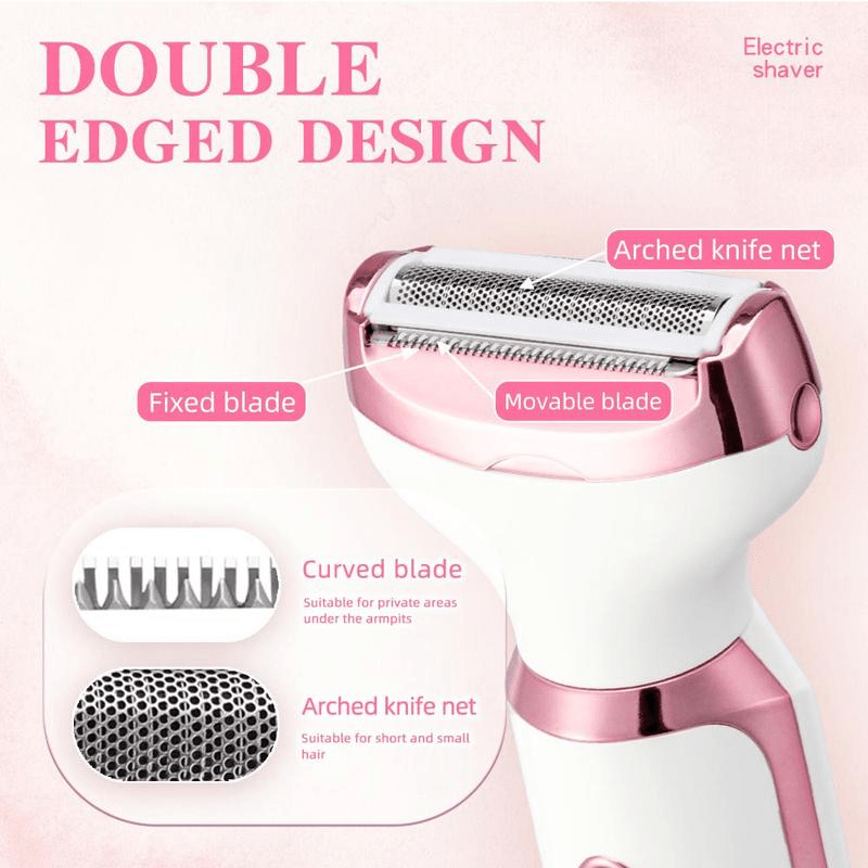 4 - i - 1 Elektrisk Bikini Trimmer & Barbermaskin for Kvinner – Glatt, Smertefri & Sikker Hårfjerning - NordHjem