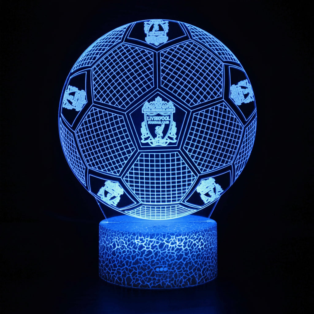 Fotball 3D Illusjon LED-Lampe - Nattlampe - med Fjernkontroll