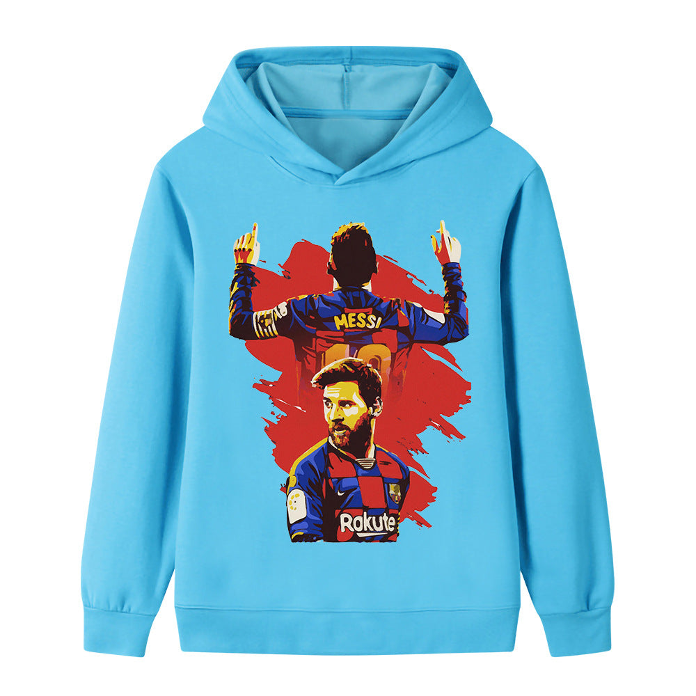 Lionel Messi Fotball Hettegenser til Barn - Barcelona