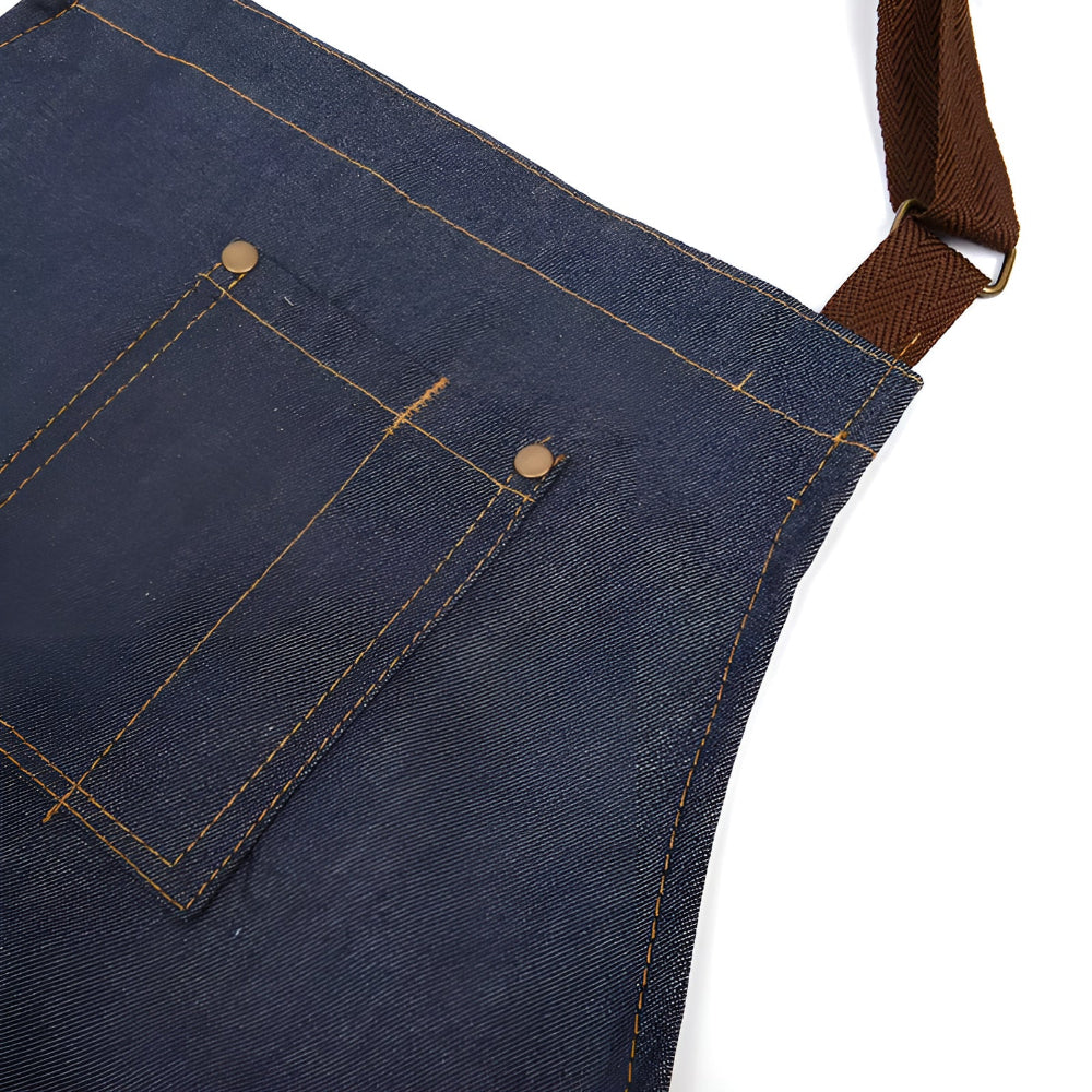 Justerbart denimforkle