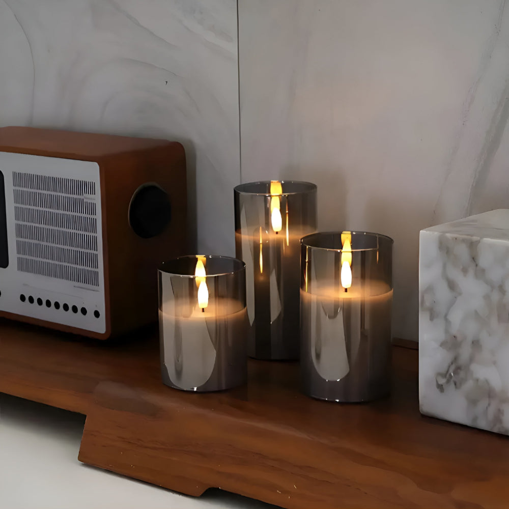 Eteriske 3D-lys uten flamme | Sett med 3