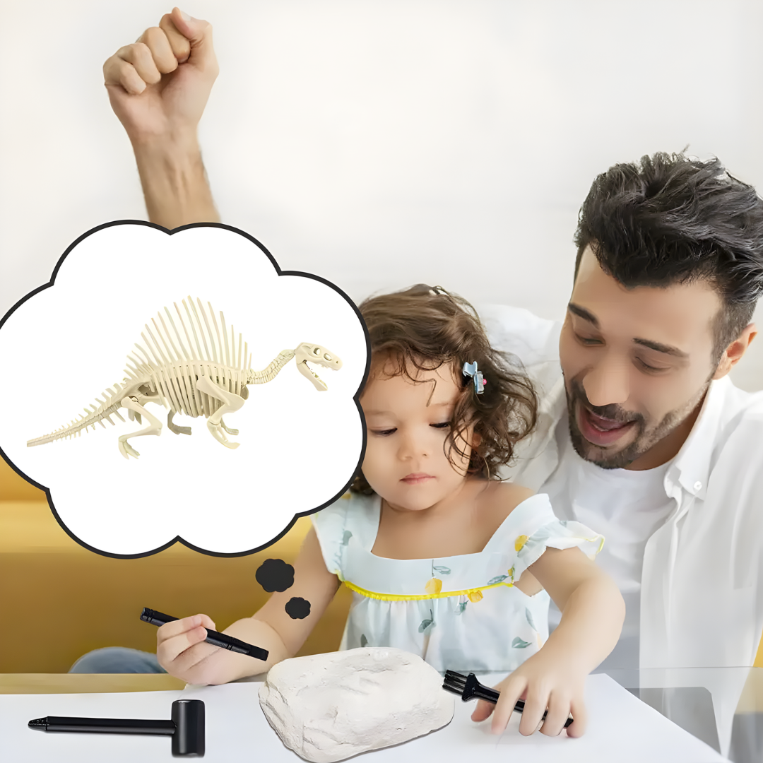 Kletshuts™ SkeletonDinosaur: Lærerikt Skjelett Dinosaur Fossil Grav Sett