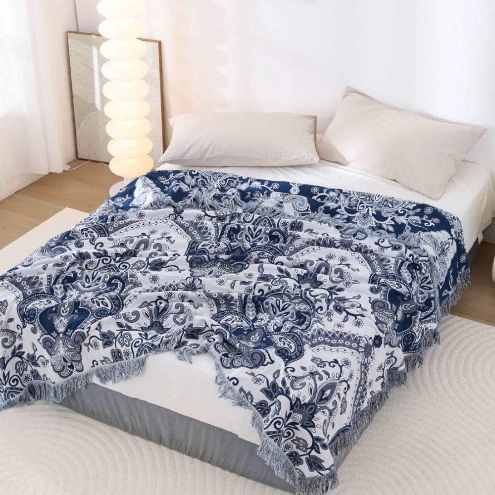 Paisley Dream bomullspledd med dusker